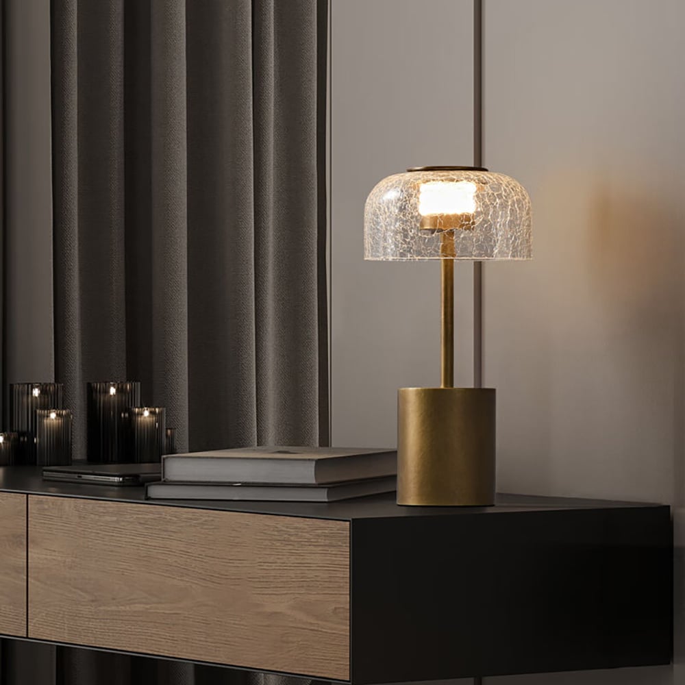 Lampada Da Tavolo Vintage Con Controllo Touch – Stile Banchiere, Bronzo, Paralume In Vetro Ambra, Porta USB E Lampadina LED Dimmerabile Inclusa