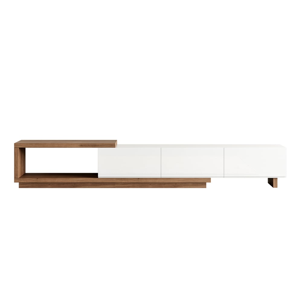 Quoint minimalistisches ausziehbares TV-Lowboard & Couchtisch Set