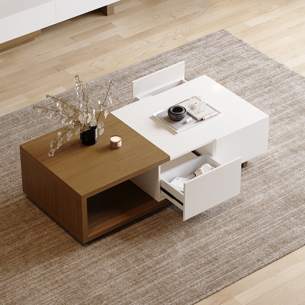 Quoint Extendable TV Stand & Coffee Table Set window image