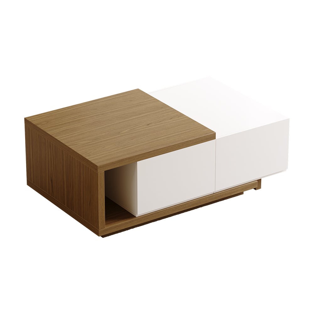 Quoint minimalistisches ausziehbares TV-Lowboard & Couchtisch Set