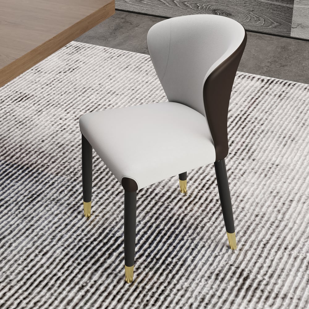 Ensemble table à manger en noyer de 1630 mm à 2030 mm et 8 chaises de salle à manger image de fenêtre
