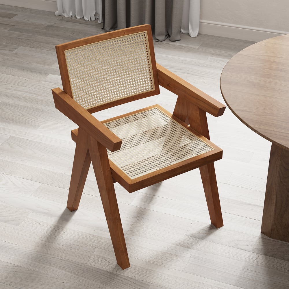 1000mm Walnut Dining Table & 4 Dining Chairs Set window image