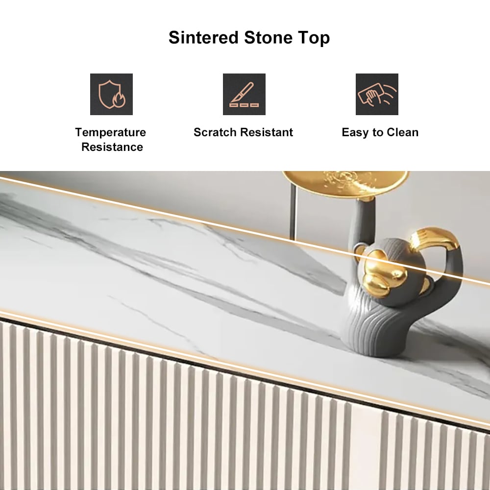 Grovyn 95" TV Stand & Nesting Coffee Table Set window image