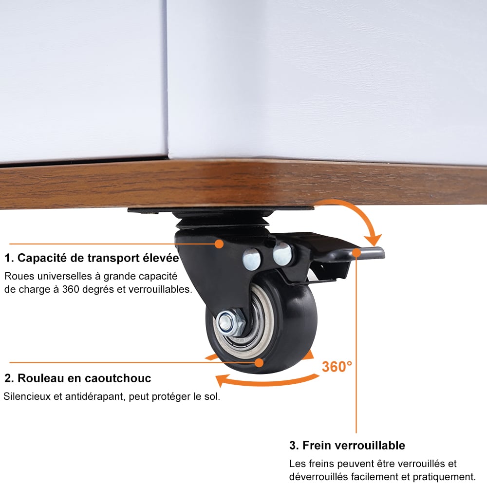 Nowoczesny stolik kawowy o regulowanej wysokości z pokrywką na zawiasach i 3 szufladami w kolorze białym i orzechowym obraz okna