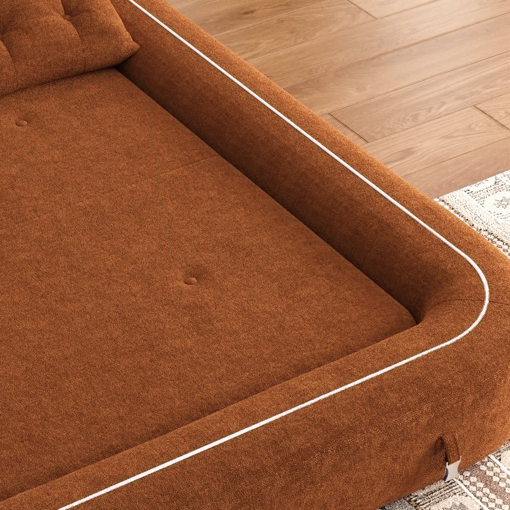 82" Chenille Velvet Futon Sofa Bed 3-Seater window image