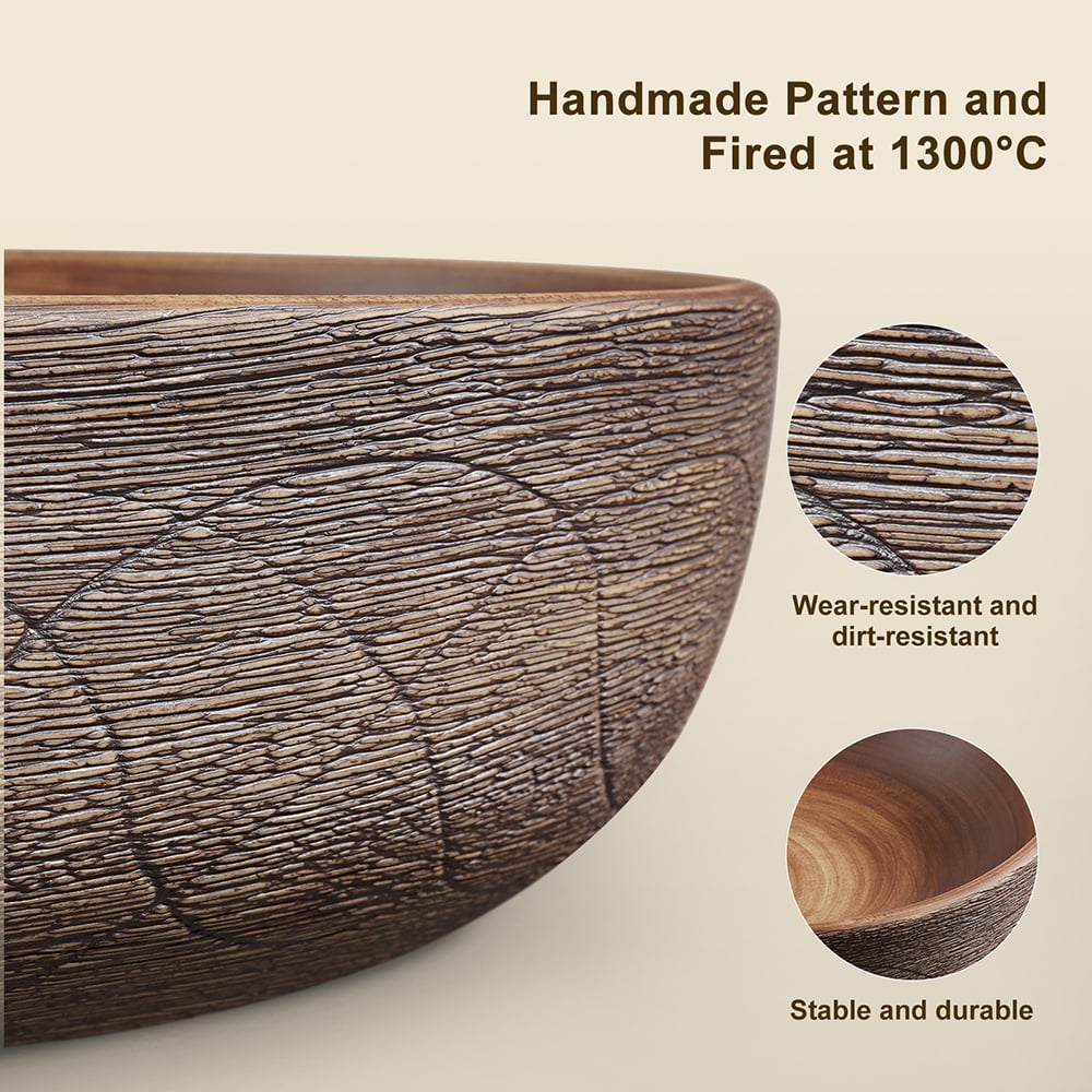 Retro Design Ceramic Oval Bathroom Sink window image