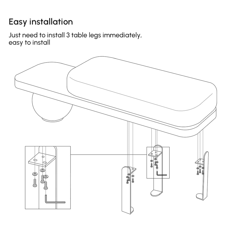 White & Gold Wooden Entryway Bench Fleece Upholstered with Abstract Metal Legs window image