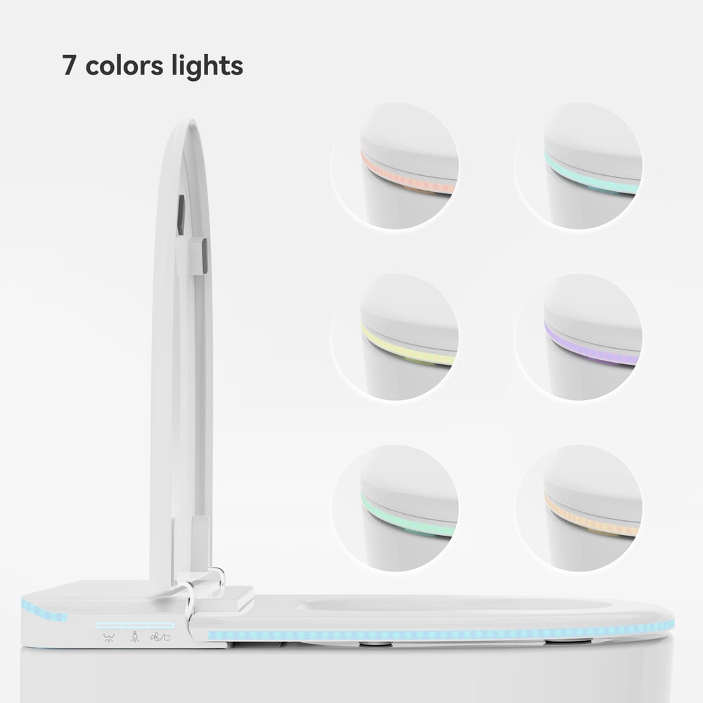 One-Piece Elongated Smart Bidet Toilet with Built-in Tank Horizontal Outlet window image