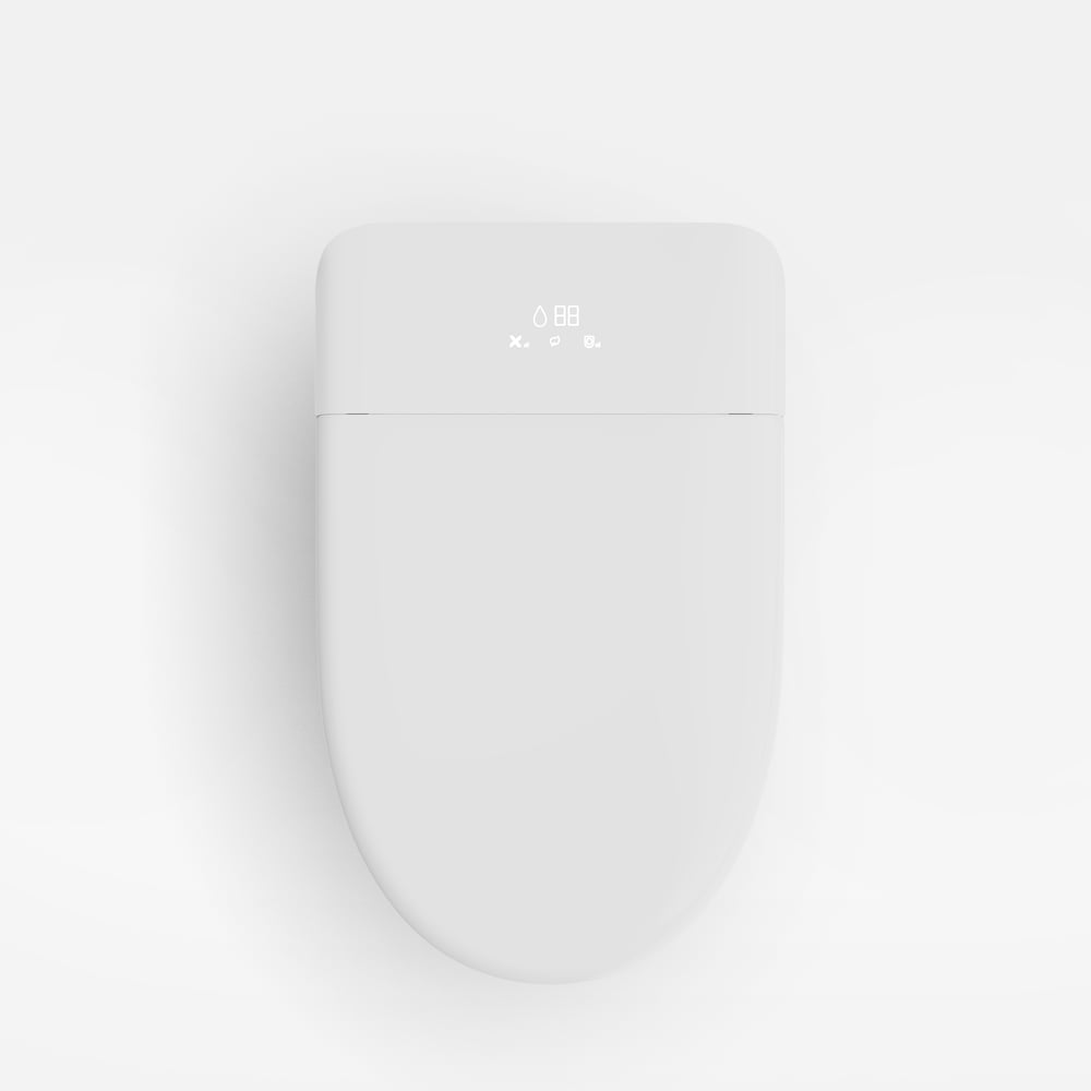 One-Piece Elongated Smart Bidet Toilet with Built-in Tank Horizontal Outlet window image