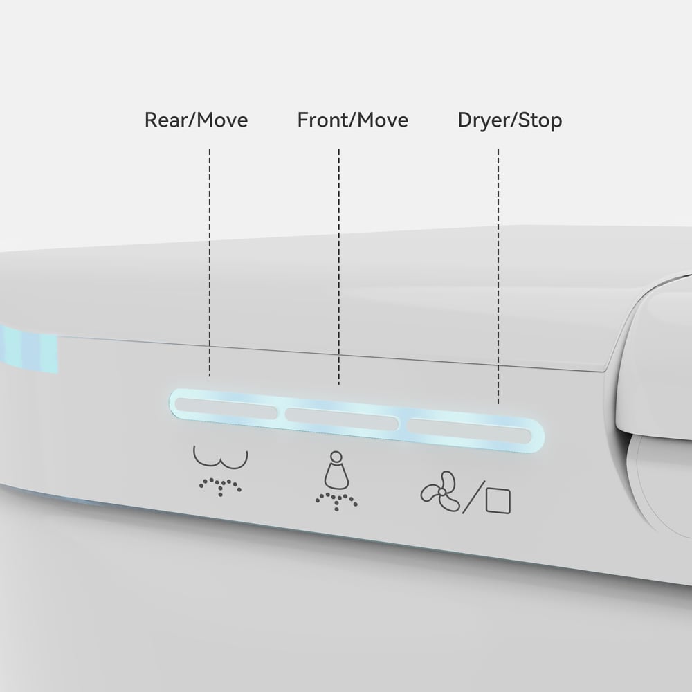 One-Piece Elongated Smart Bidet Toilet with Built-in Tank Horizontal Outlet window image