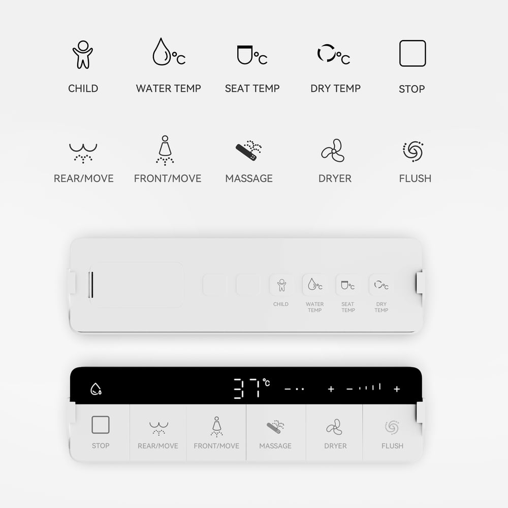 Hynova AX7 Automatic One-Piece Elongated Smart Bidet Toilet with Heated Seat | Dryer window image