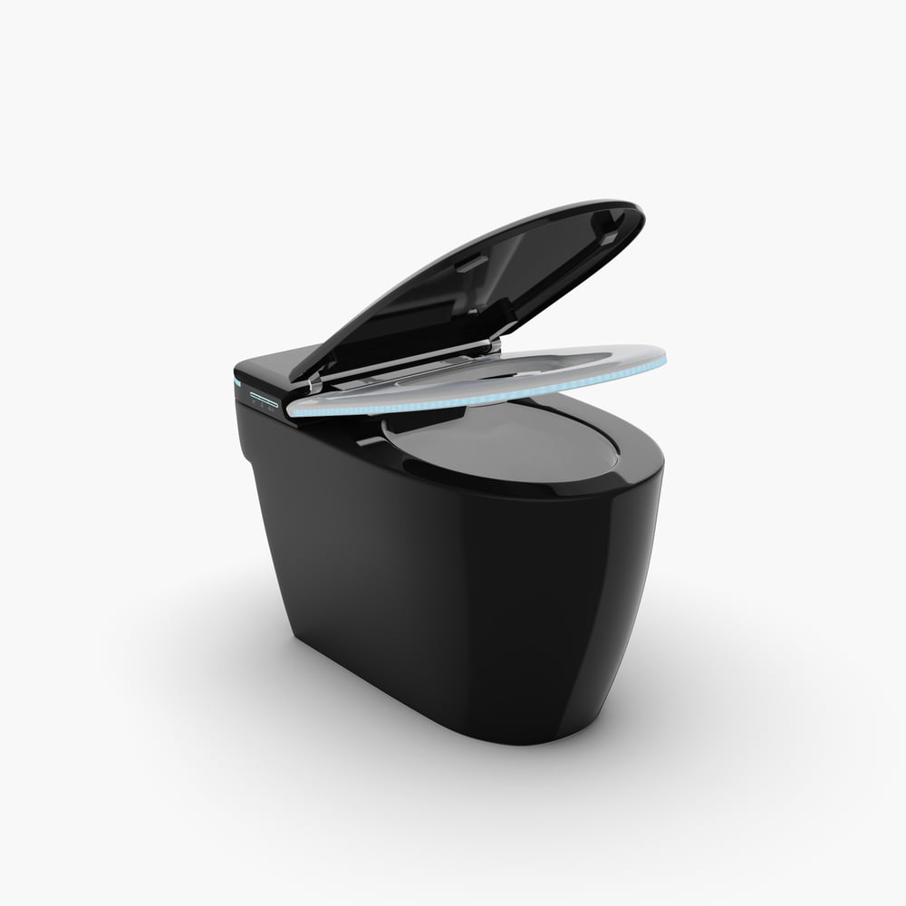 Hynova AX7 Automatic Smart Bidet Toilet Black with built-in water tank|  Night Light window image