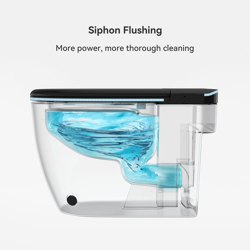 Hynova AX7 Automatic One-Piece Elongated Smart Bidet Toilet with Heated Seat | Dryer window image