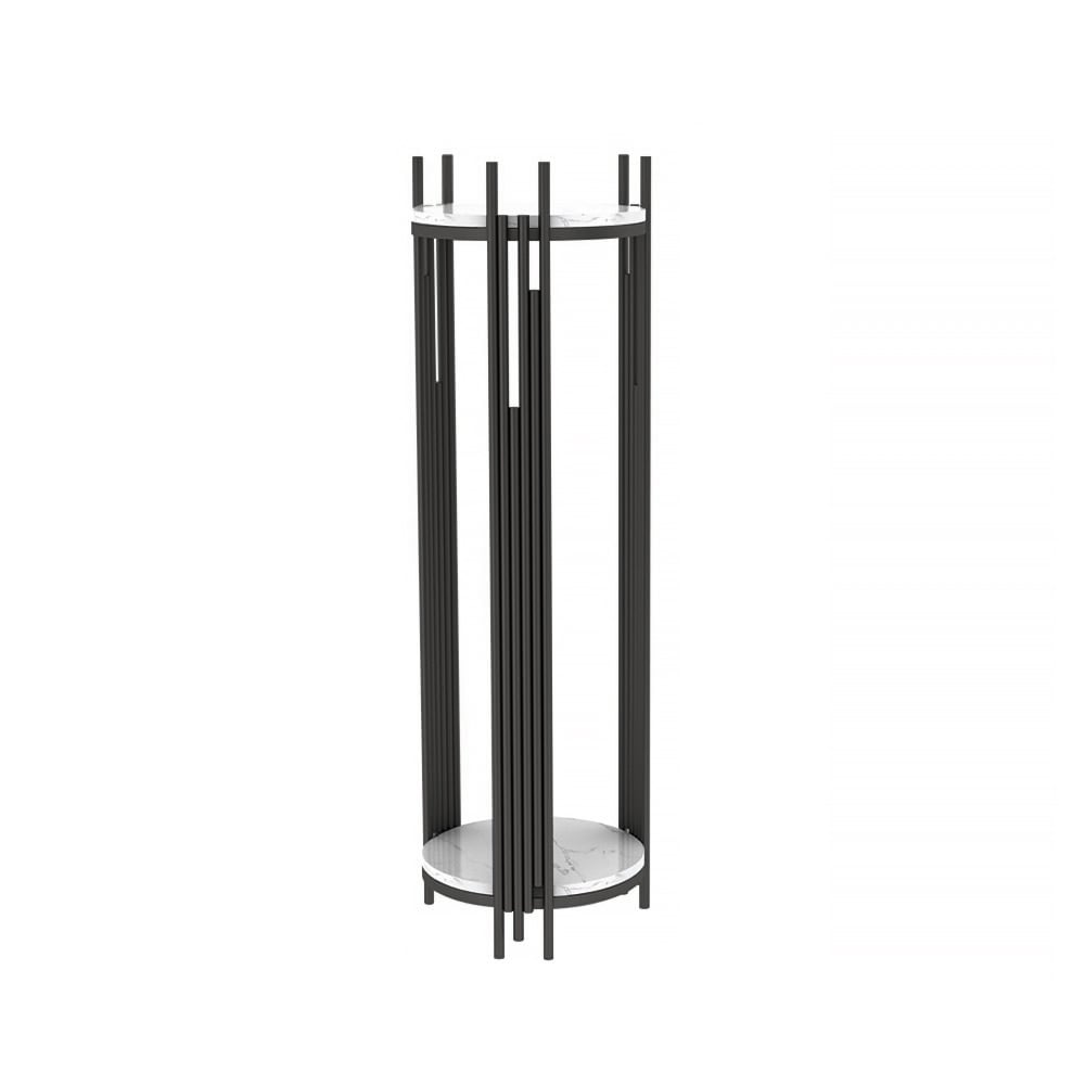 900mm Tall Metal 2-Tiered Plant Stand Modern Corner Plant Stand Indoor window image