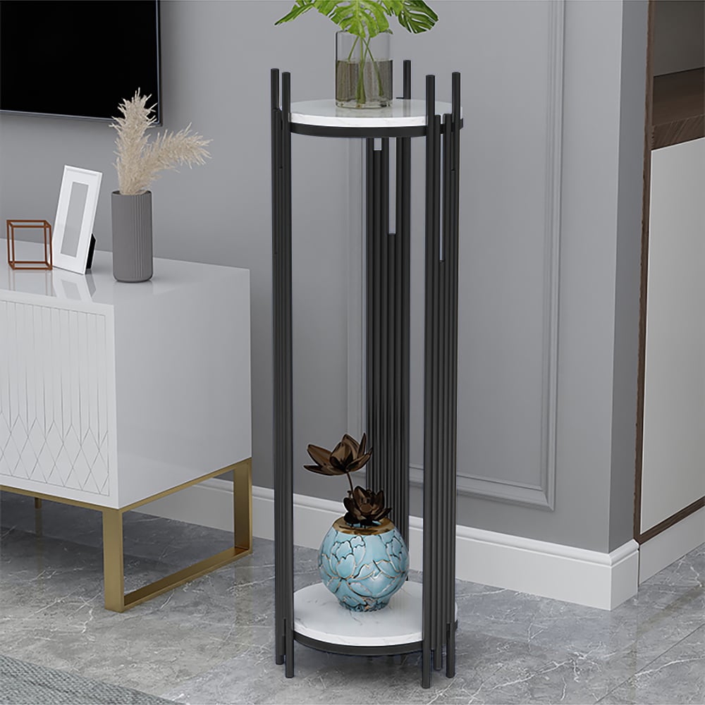 Customer Reviews for 900mm Tall Metal 2-Tiered Plant Stand Modern Corner Plant Stand Indoor
