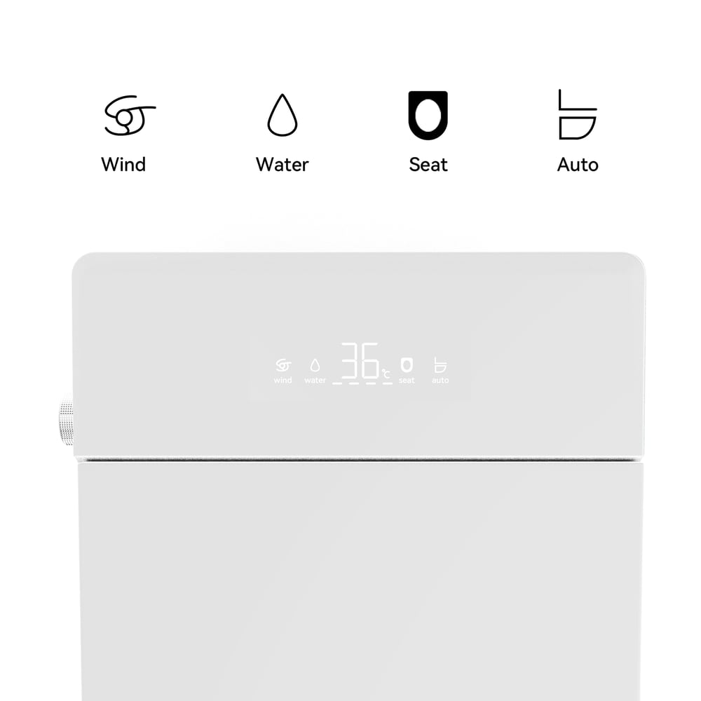 Compact Smart Bidet Toilet with Automatic Flushing and UV Sterilization