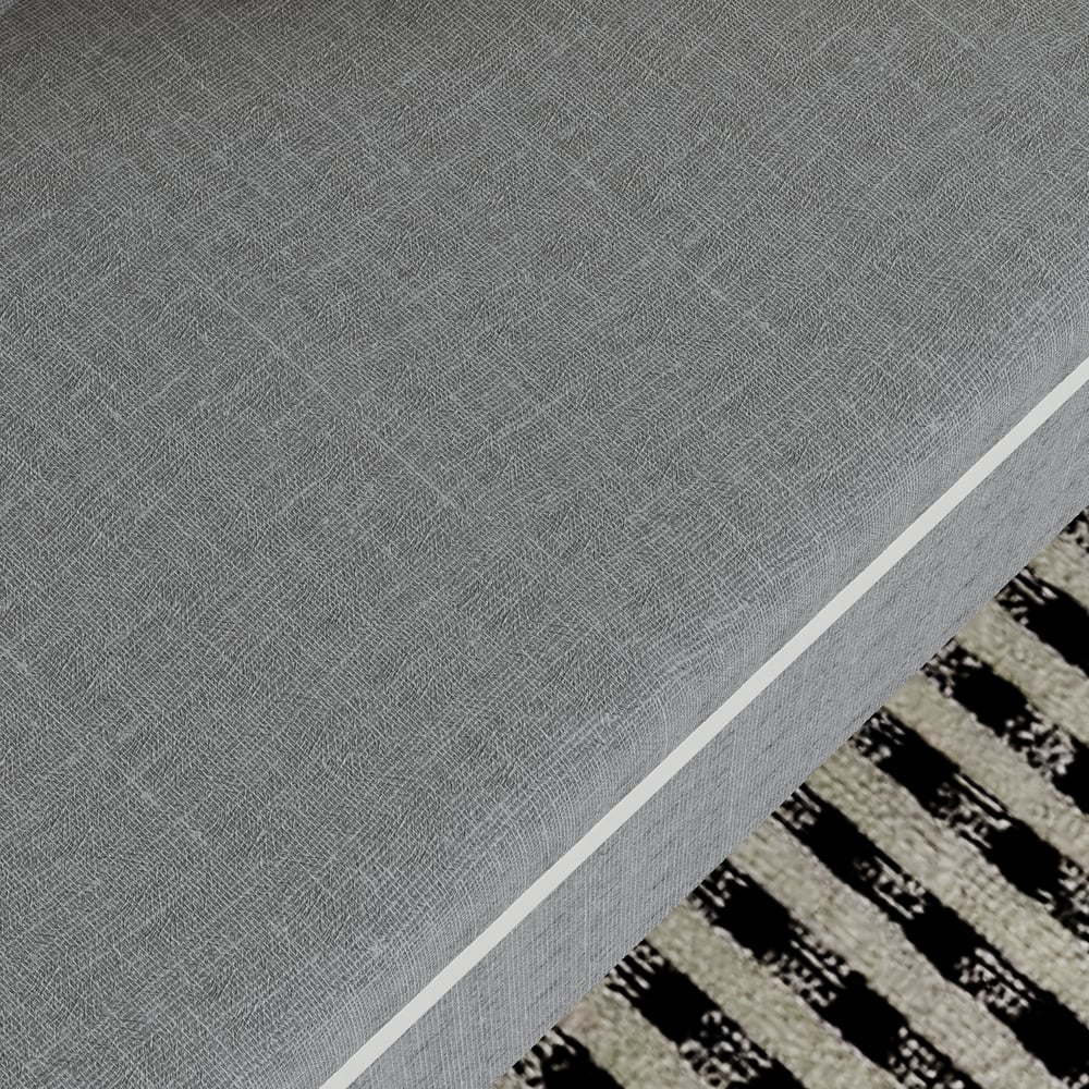 Canapé-lit Gris Clair en Coton et Lin Cadre en Bois Massif image de fenêtre