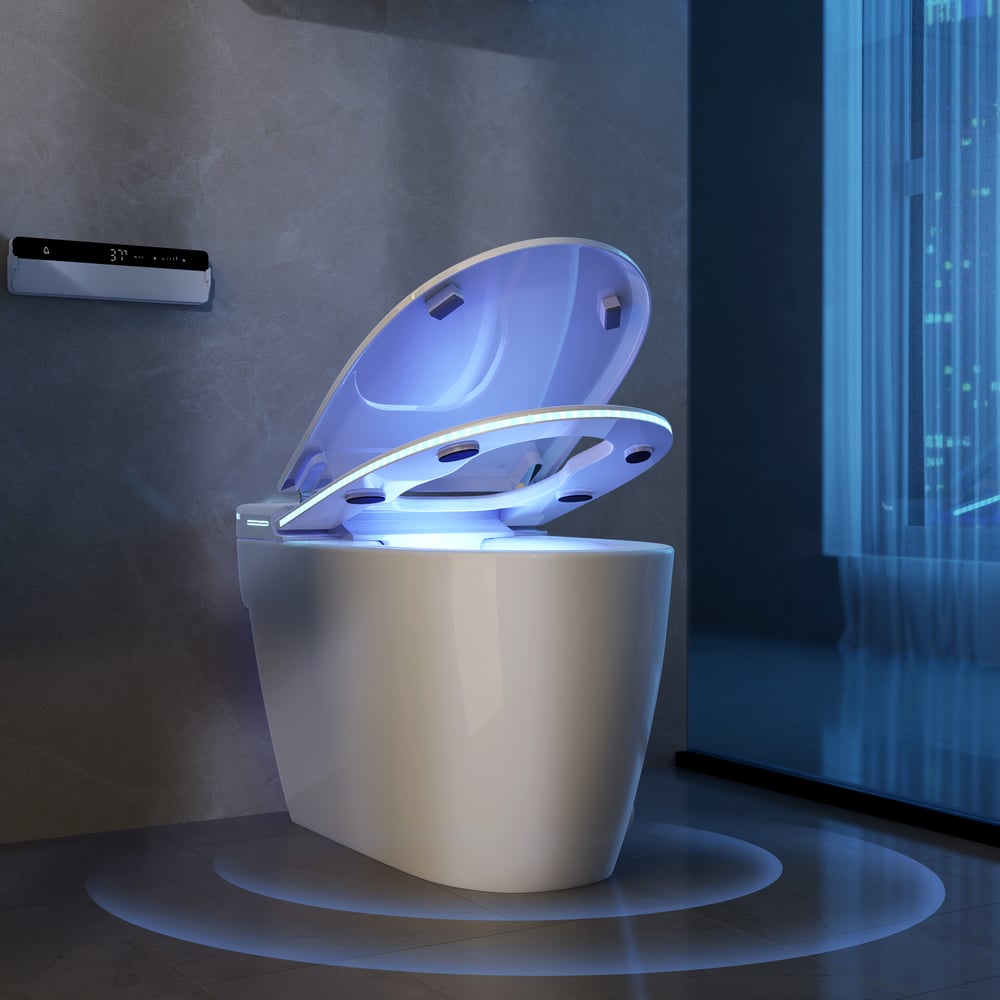 Hynova AX7 Automatic One-Piece Elongated Smart Bidet Toilet with Heated Seat | Dryer window image