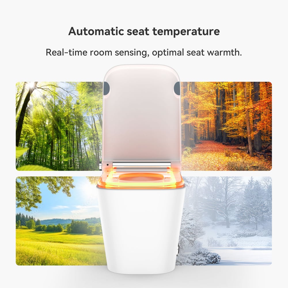 Cubera V2 Automatic One-Piece Elongated Smart Toilet with Built-in Tank and Aromatherapy