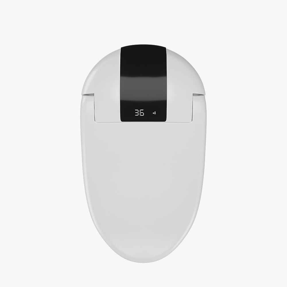 Automatic Flushing Smart Bidet Toilet with Auto Open/Close Lid White