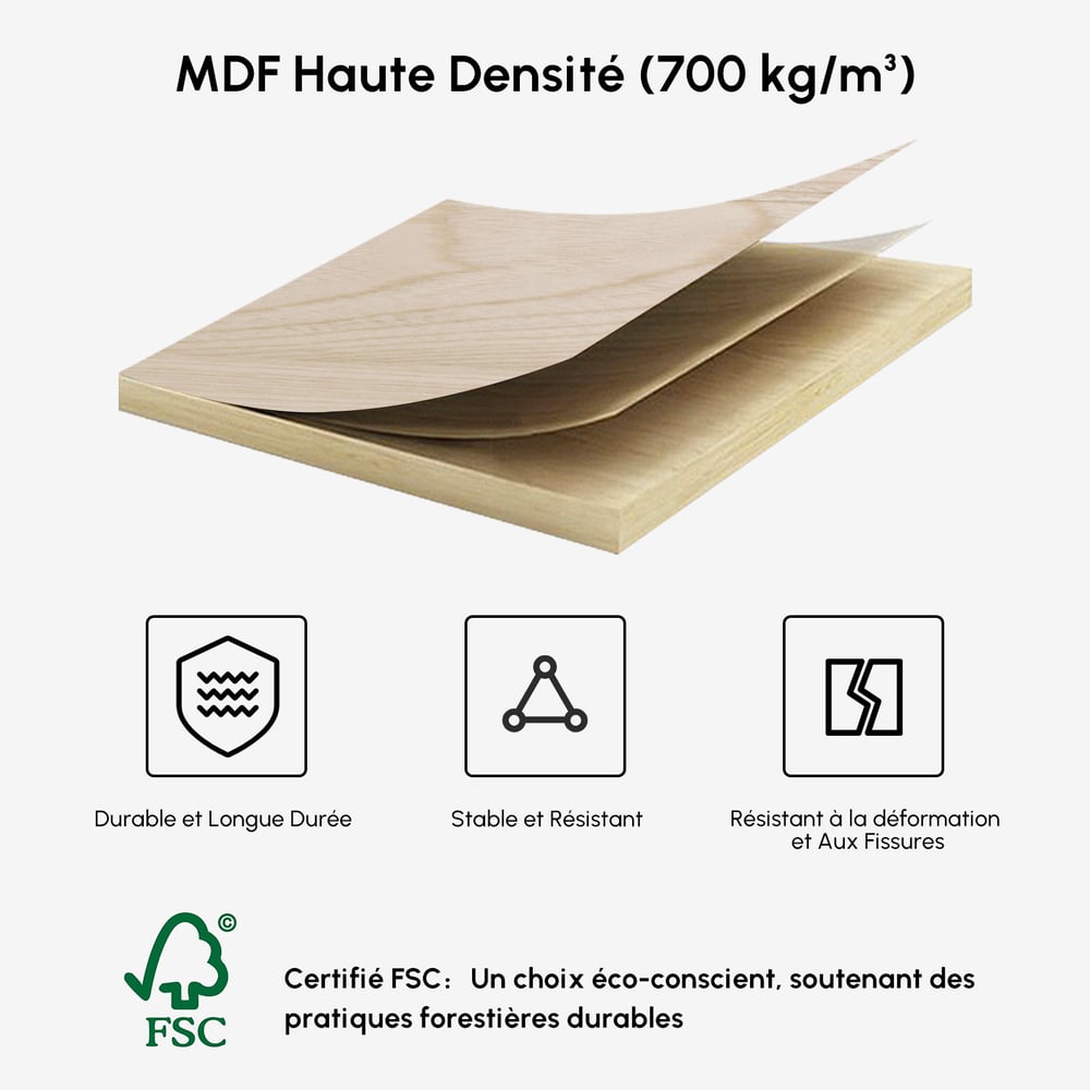 Table basse naturelle pliable à plateau relevable de 1000 mm avec 4 tabourets et rangement