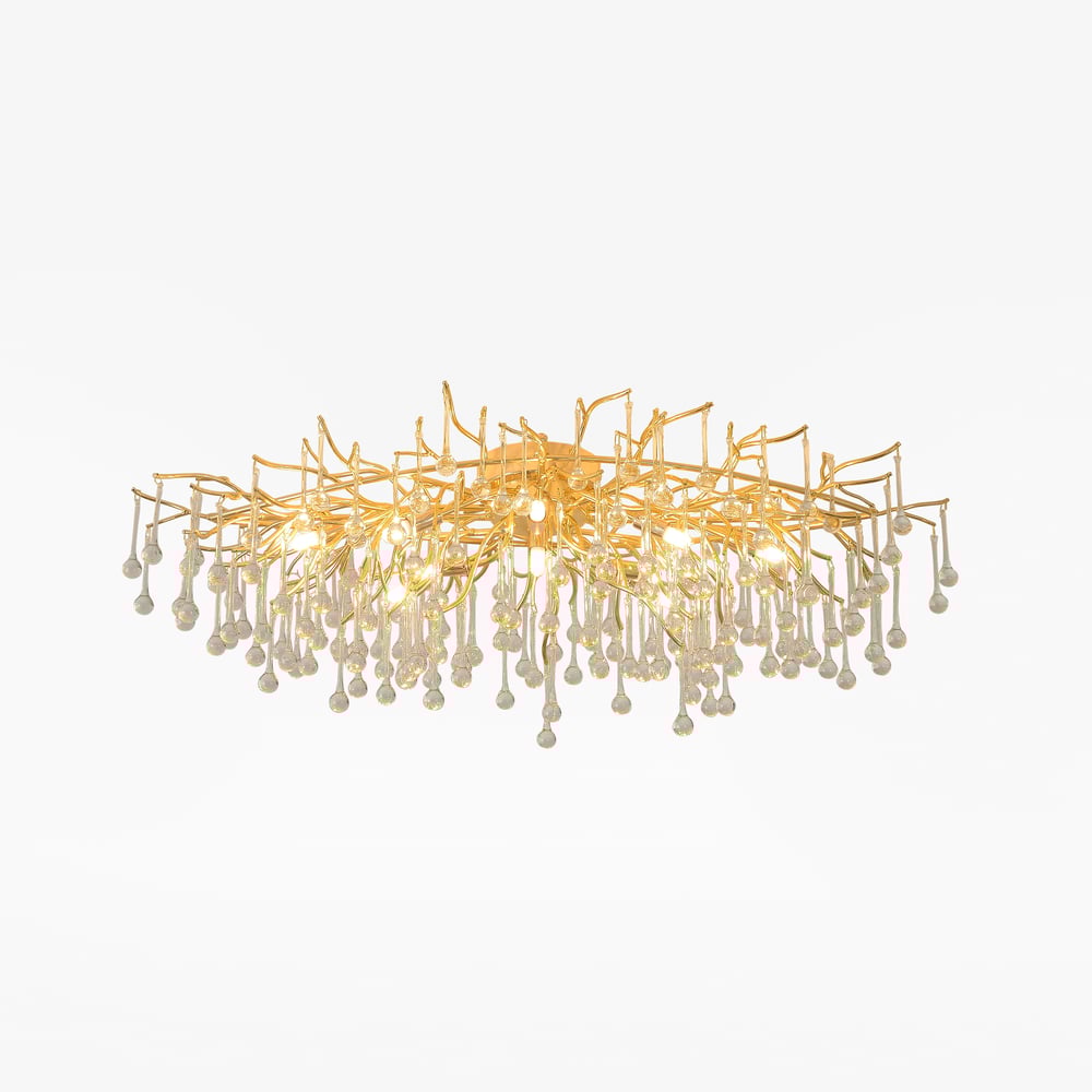 Luxury Gold Flush Ceiling Light 1000mm window image