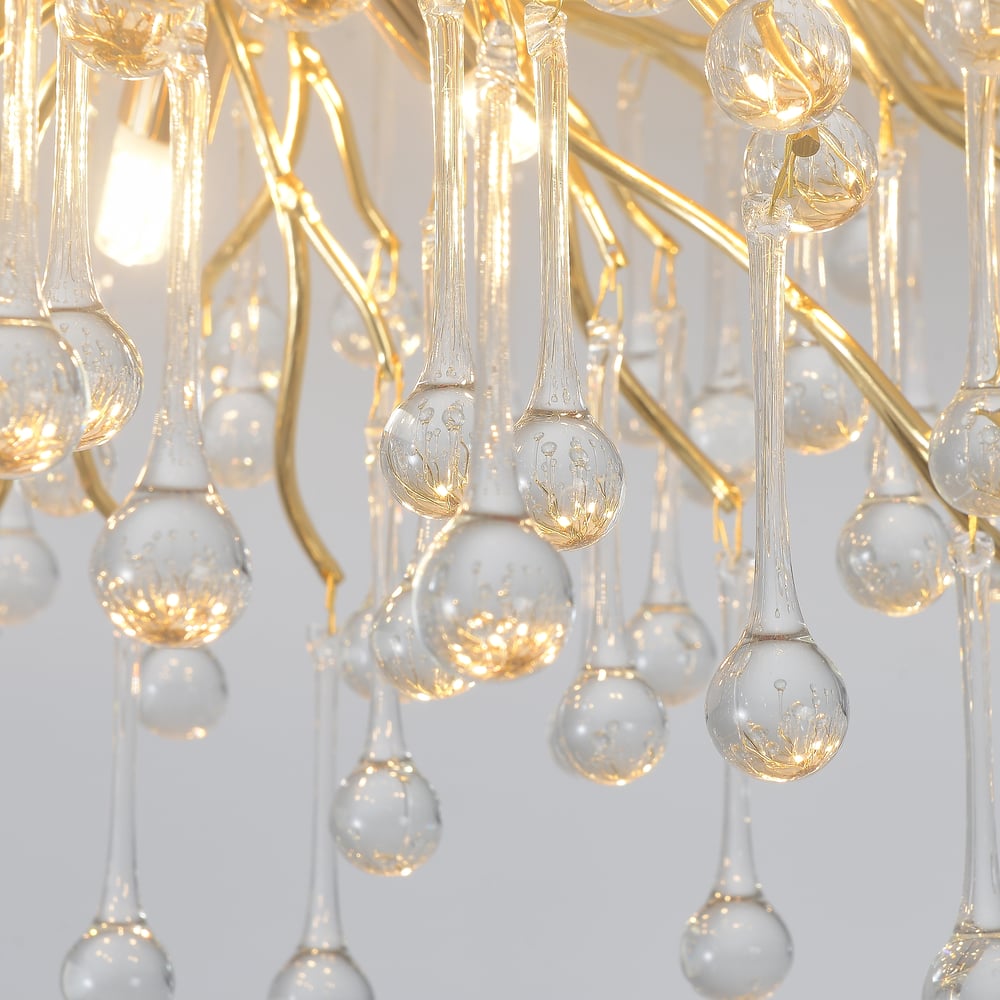 Luxury Gold Flush Ceiling Light 600mm window image