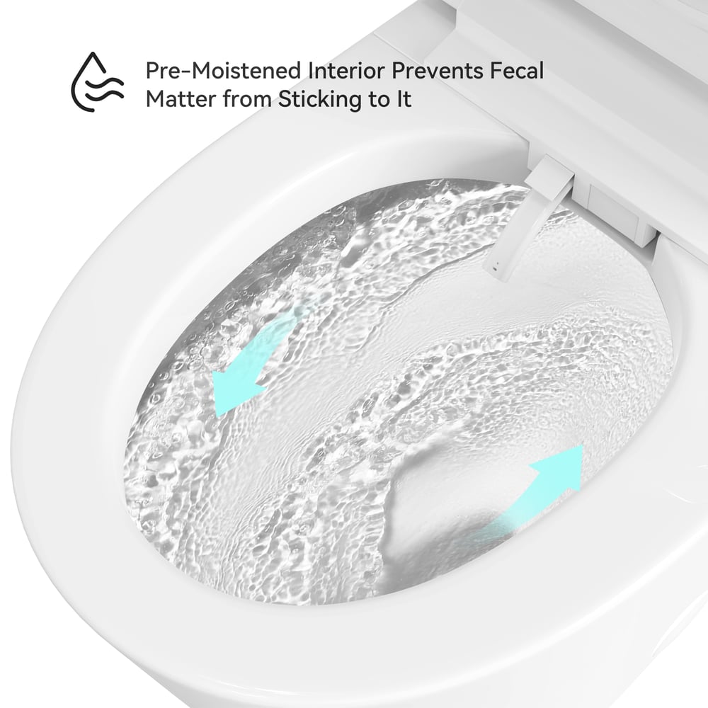 Glowin K1 Automatic Smart Bidet Toilet with Rear Ambient Light window image