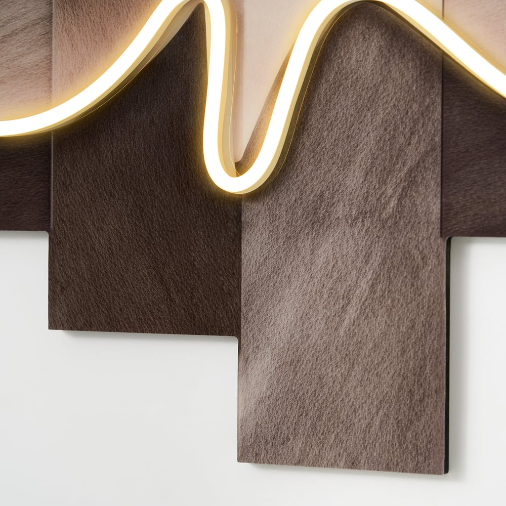 Golden Wave LED Wall Art – USB Powered (47.2'')
