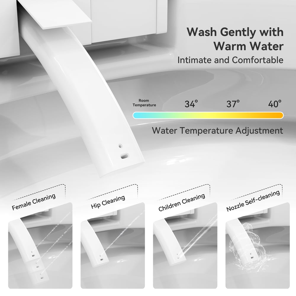 Glowin K1 Automatic Smart Bidet Toilet with Rear Ambient Light window image