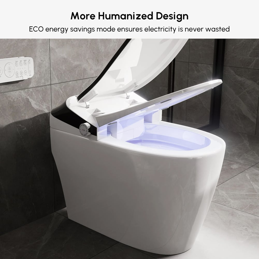 Set of Two Automatic Toilet Self Clean Smart Toilet Vertical Outlet