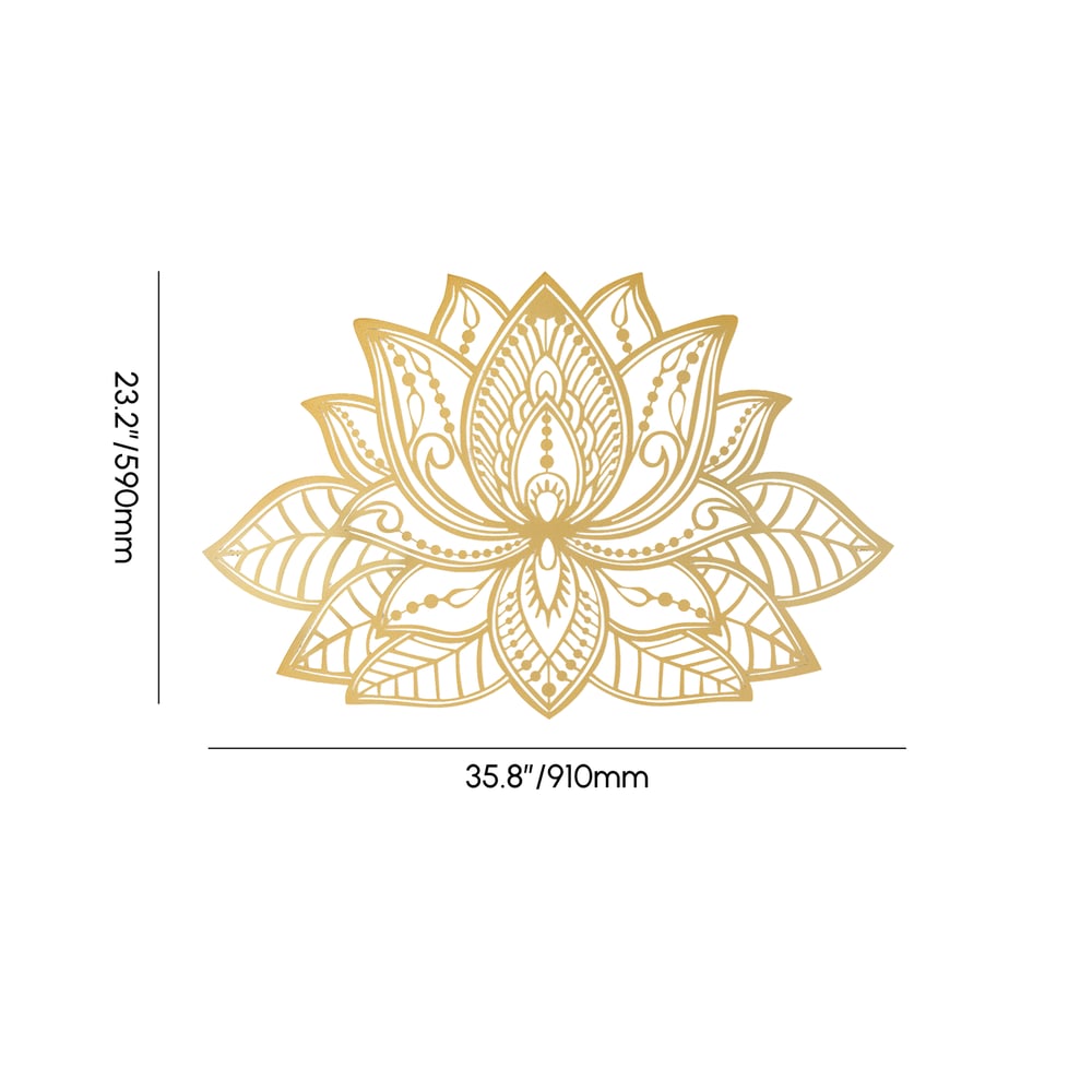 36" Modern Minimalist Wall Decor Home Decoration with 3D Mandala Metal weights dimensions image