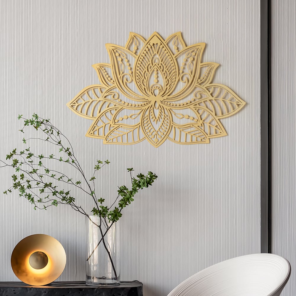 36" Modern Minimalist Wall Decor Home Decoration with 3D Mandala Metal window image