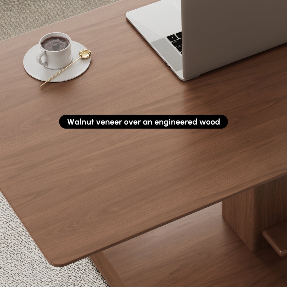 47" Walnut Lift-Top Height-Adjustable Coffee Table