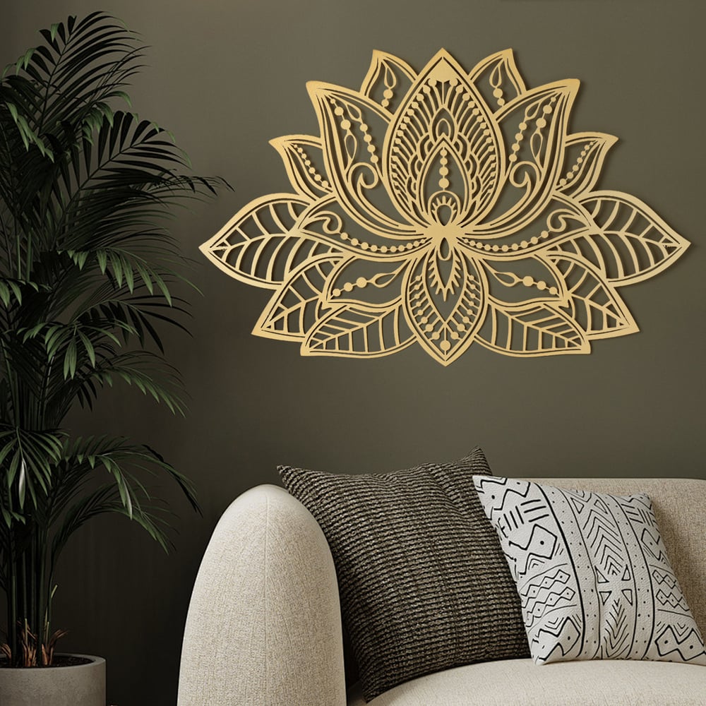 36" Modern Minimalist Wall Decor Home Decoration with 3D Mandala Metal window image