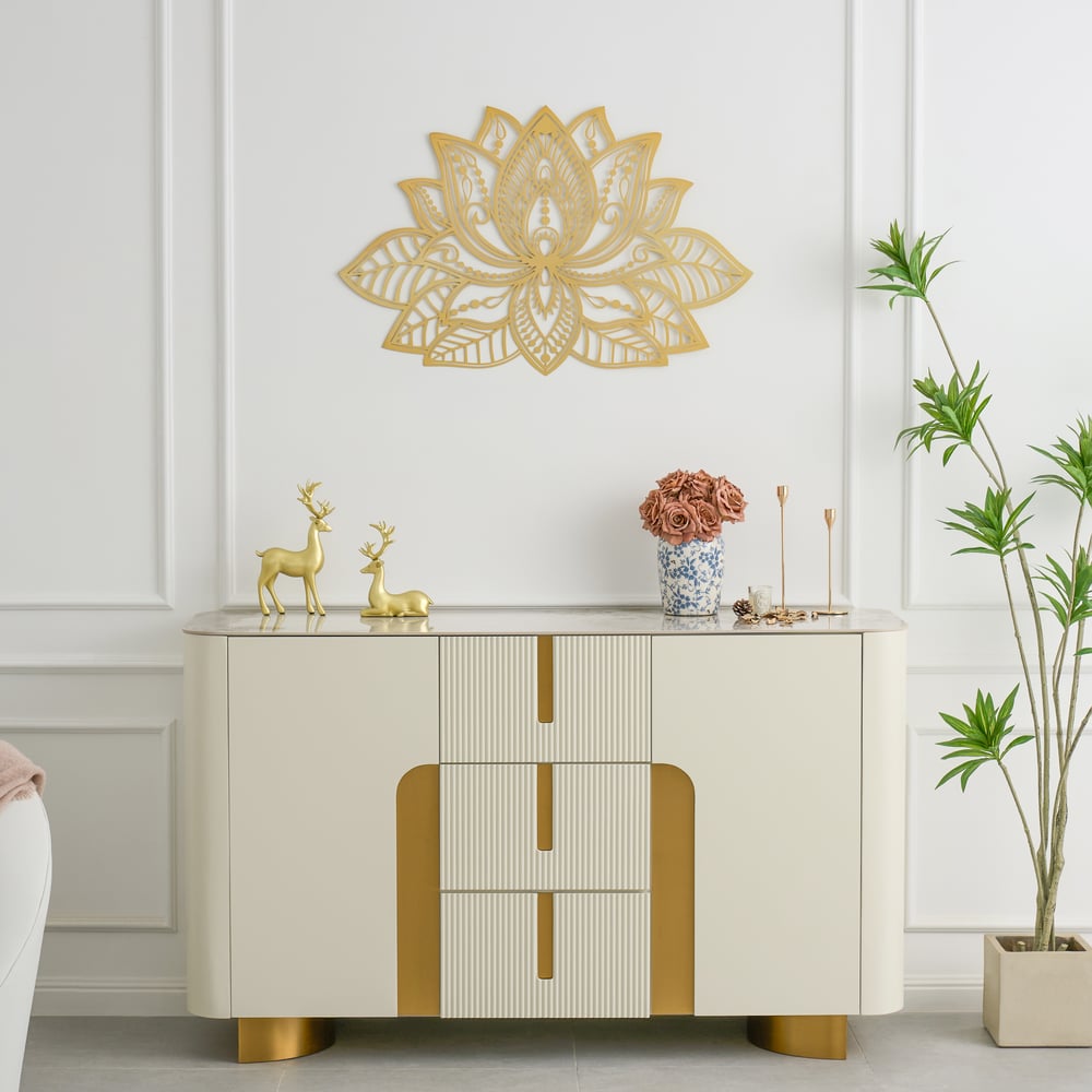 36" Modern Minimalist Wall Decor Home Decoration with 3D Mandala Metal window image