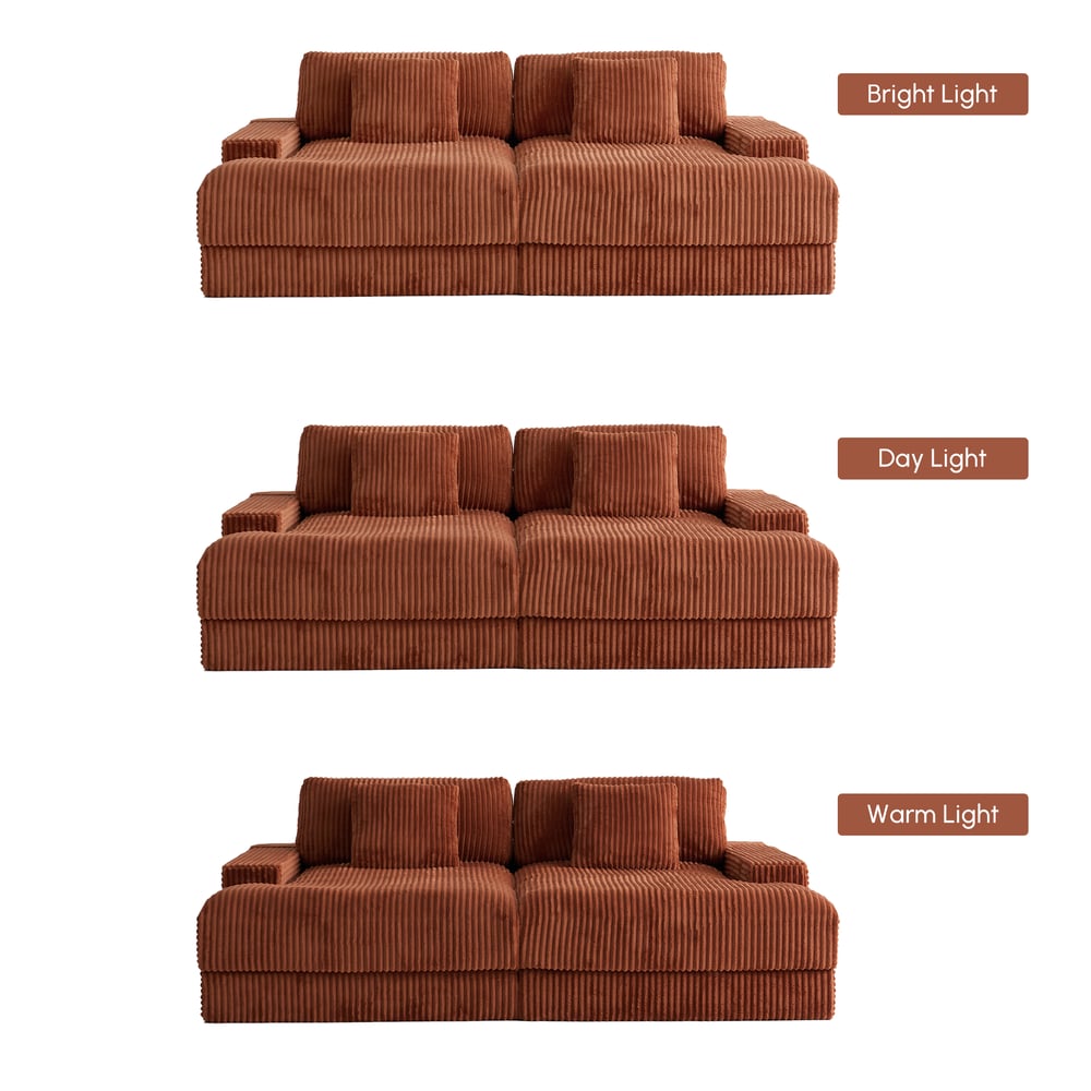 4-seater fixed straight sofa with deep seat