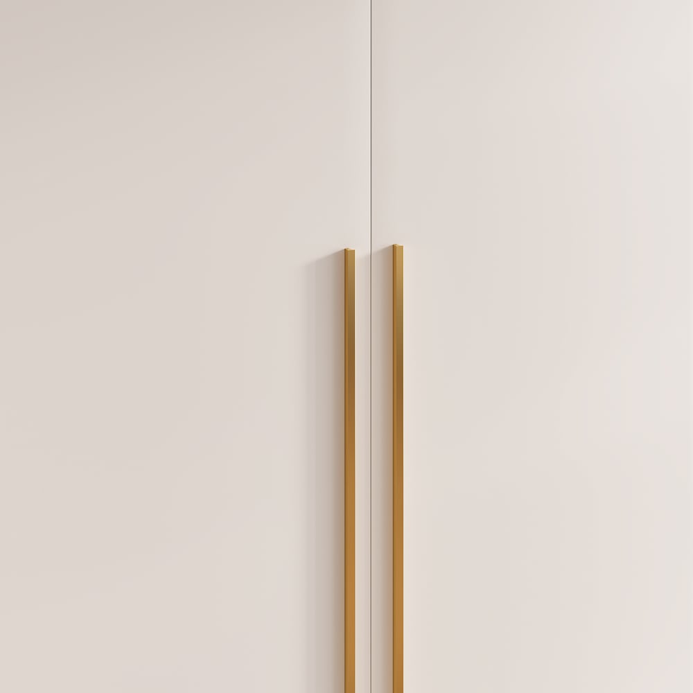 Minimalist and Luxurious 6-Door Wardrobe with Glass Display and Lighting