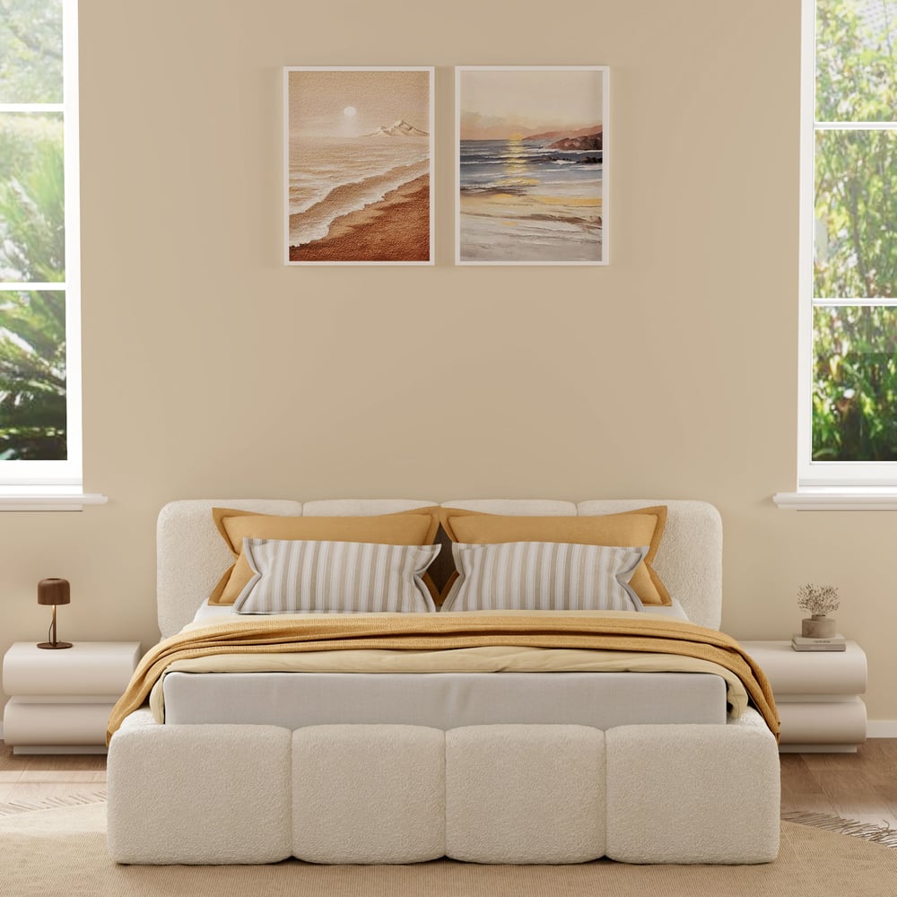 Sommier à ressorts Boucle avec 2 matelas moelleux, 180 x 200 cm image de fenêtre