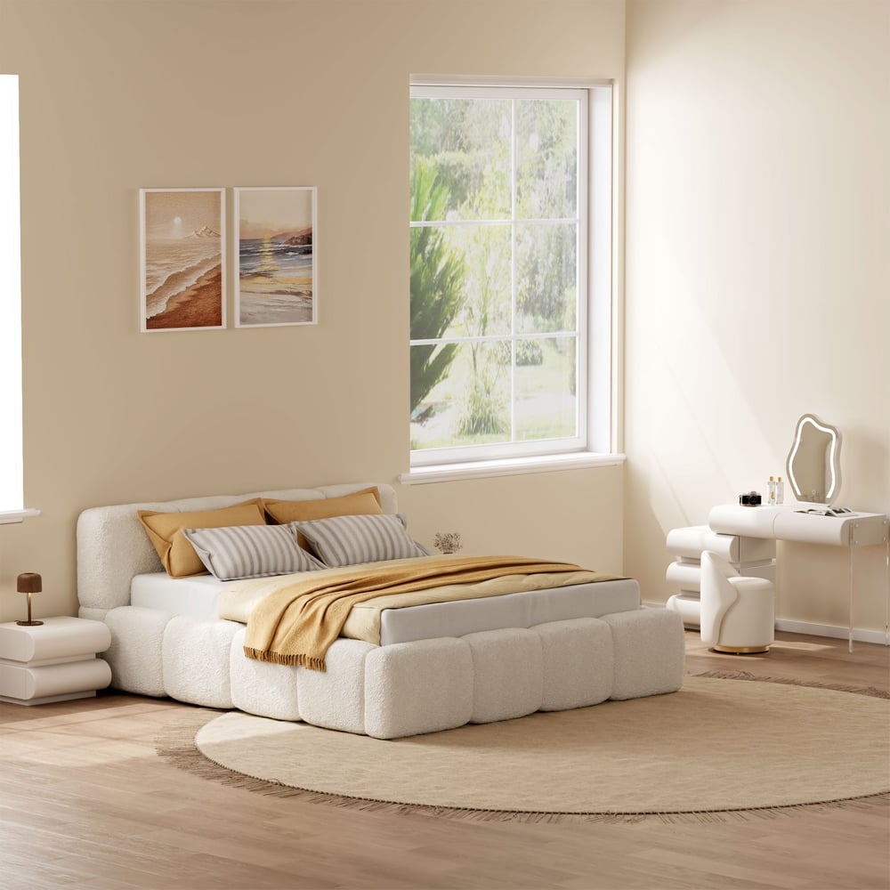 Sommier à ressorts Boucle avec 2 matelas moelleux, 180 x 200 cm image de fenêtre