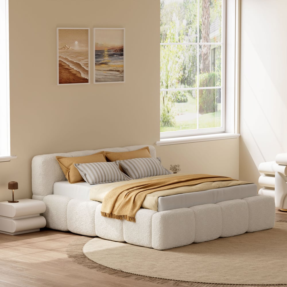 Sommier à ressorts Boucle avec 2 matelas moelleux, 180 x 200 cm image de fenêtre