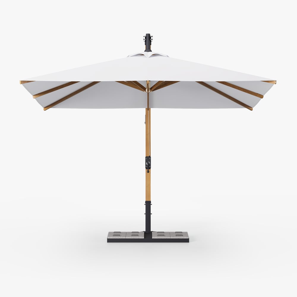 Axis 118" Cantilever Umbrella Outdoor Patio Offset Umbrella in White window image