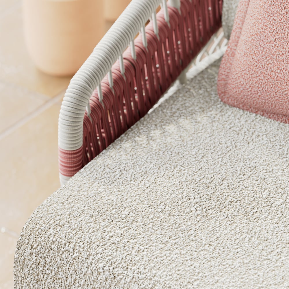 Ensemble de salon de jardin 4 places en aluminium et corde image de fenêtre