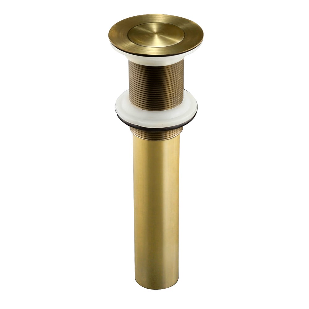 Customer Reviews for Antique Brass Counter Top Basin Pop Up Waste without Overflow Solid Brass