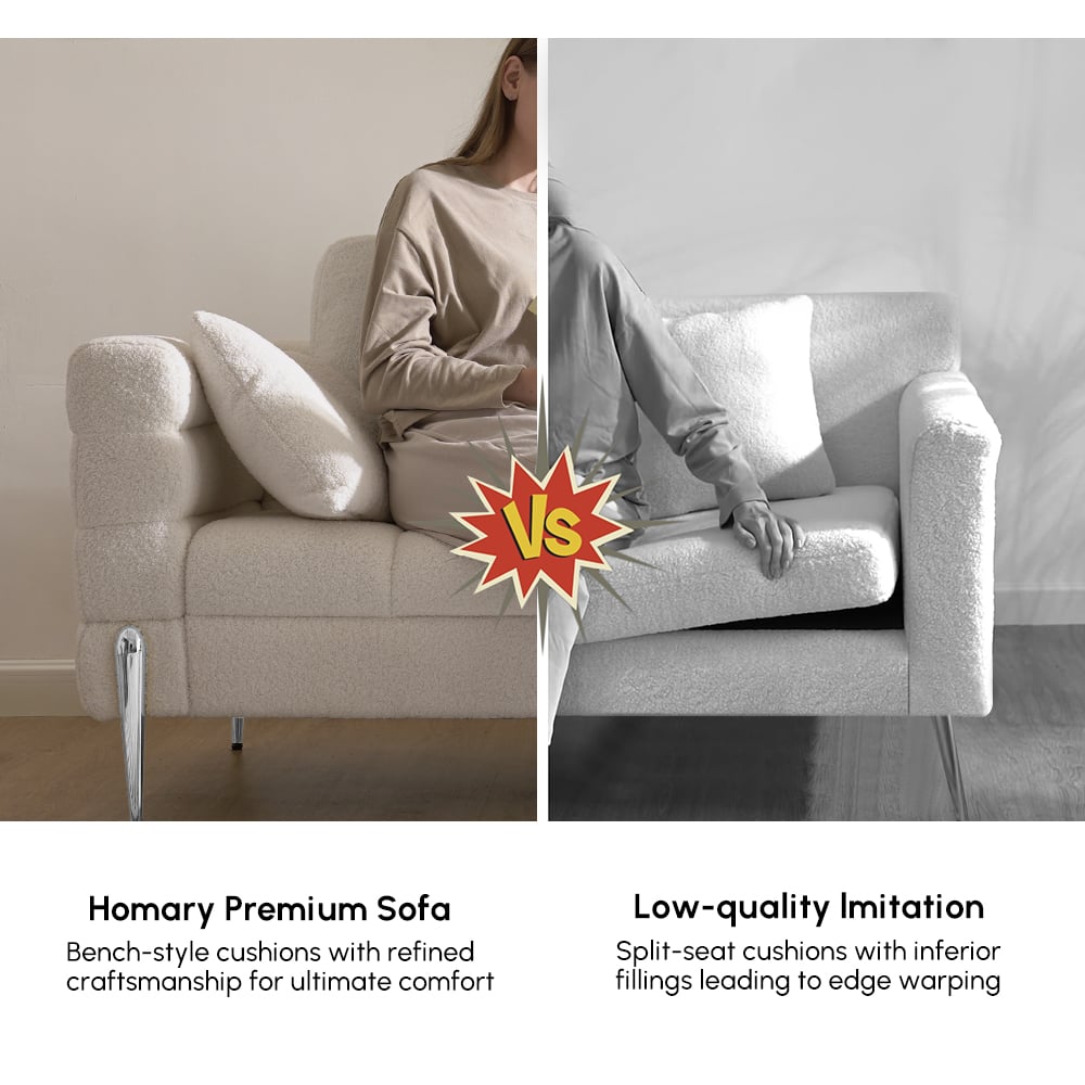 Aurora 2000mm Boucle Fluted Sofa with Silver Legs & Pillows window image