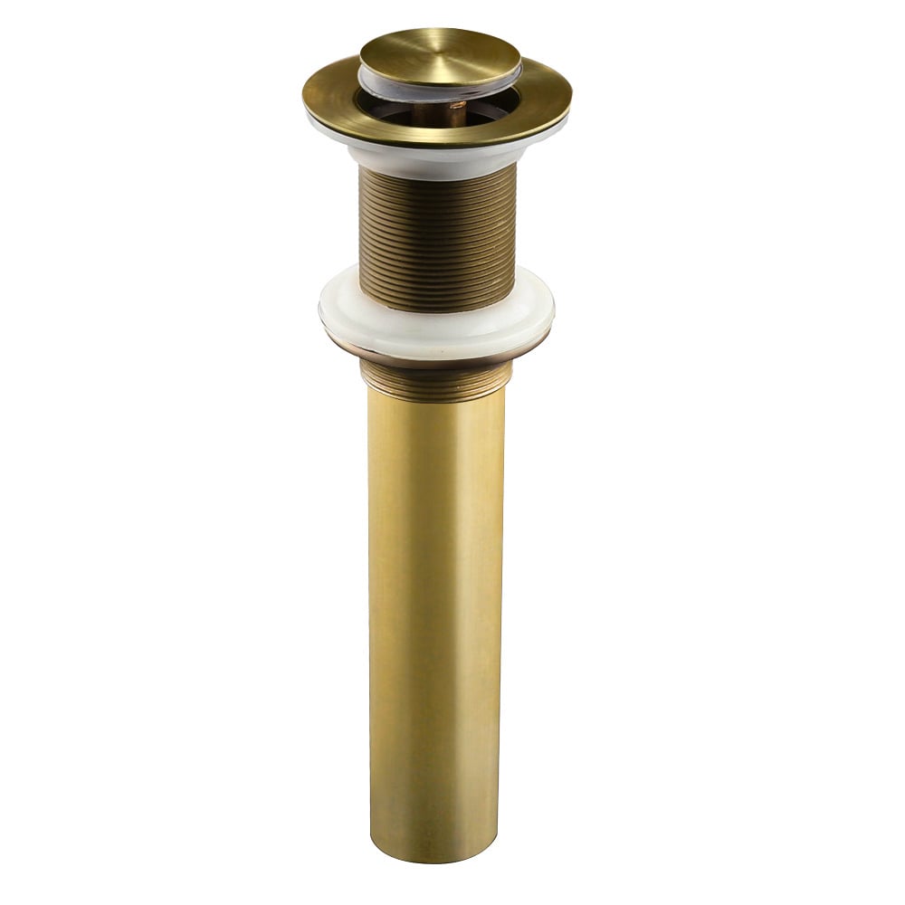 Customer Reviews for Antique Brass Counter Top Basin Pop Up Waste without Overflow Solid Brass