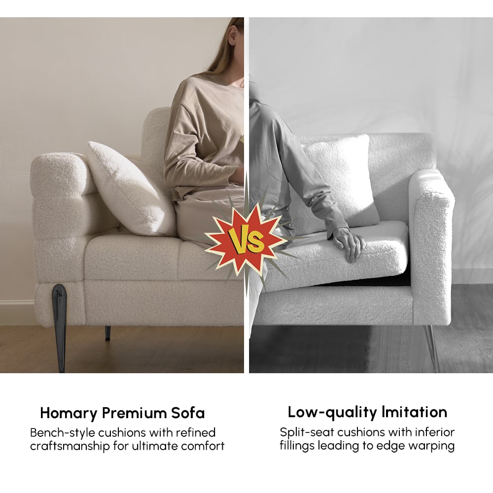 Aurora 2000mm Boucle Fluted Sofa with Black Legs & Pillows window image