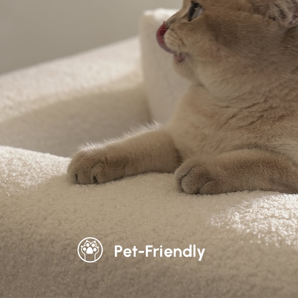 Aurora 2000mm Boucle Fluted Sofa with Black Legs & Pillows window image