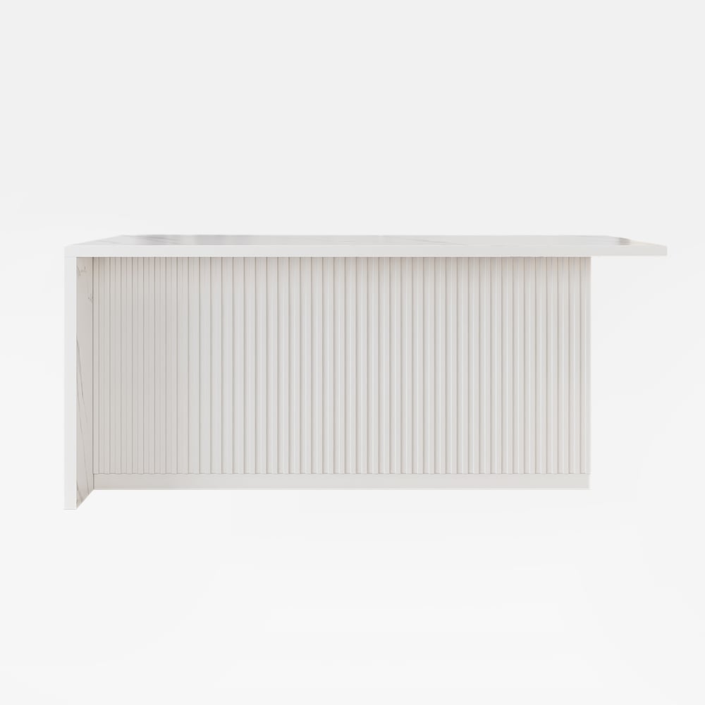 Ilha de cozinha moderna de 1830 mm em branco Imagem da janela