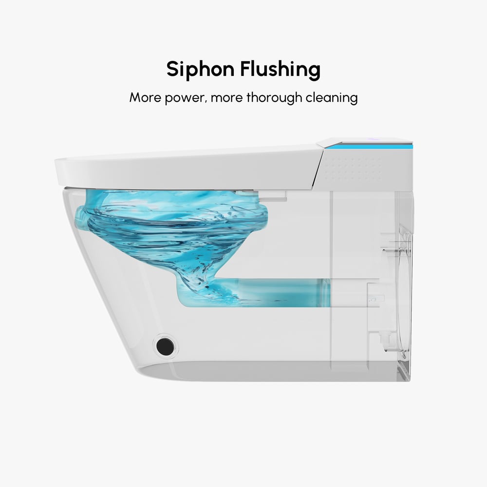 Intelligent Wall-mounted Shower Toilet with Full Function and Water Saving Efficiency window image